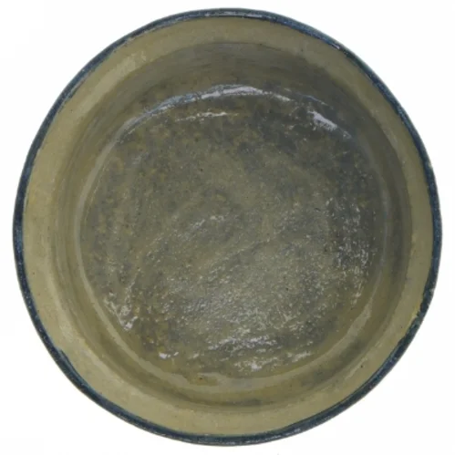 Keramikskål med blå dekoration (str. 16 x 7 cm)