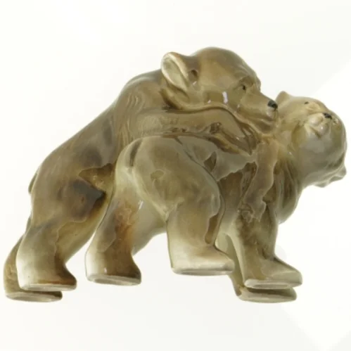 Porcelænsfigur bjørne (str. 16 x 13 cm)