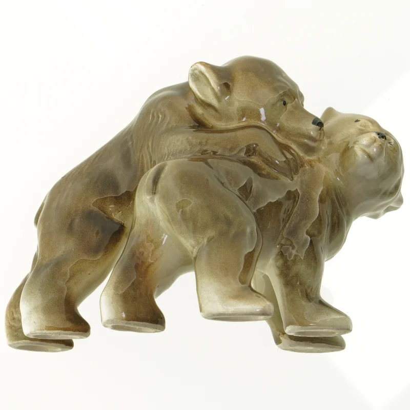 Porcelænsfigur bjørne (str. 16 x 13 cm)
