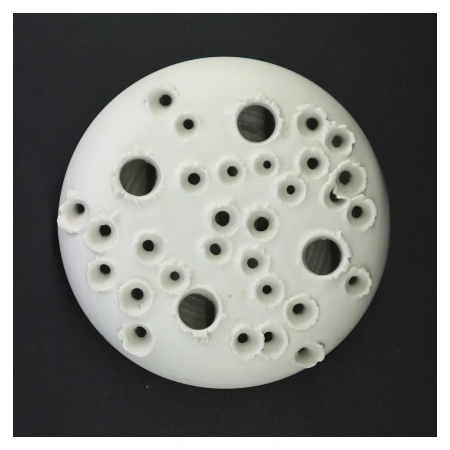 Hvid keramik vase fra Würtz (str. 17 x 6 cm)