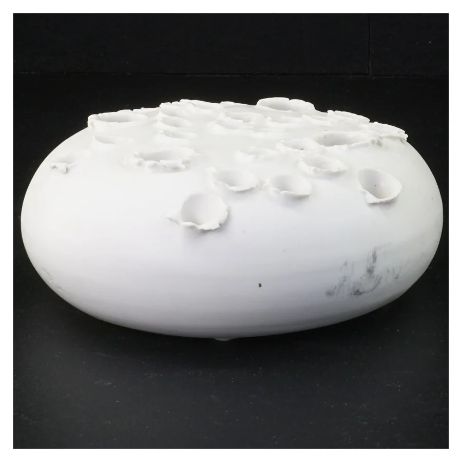 Hvid keramik vase fra Würtz (str. 17 x 6 cm)