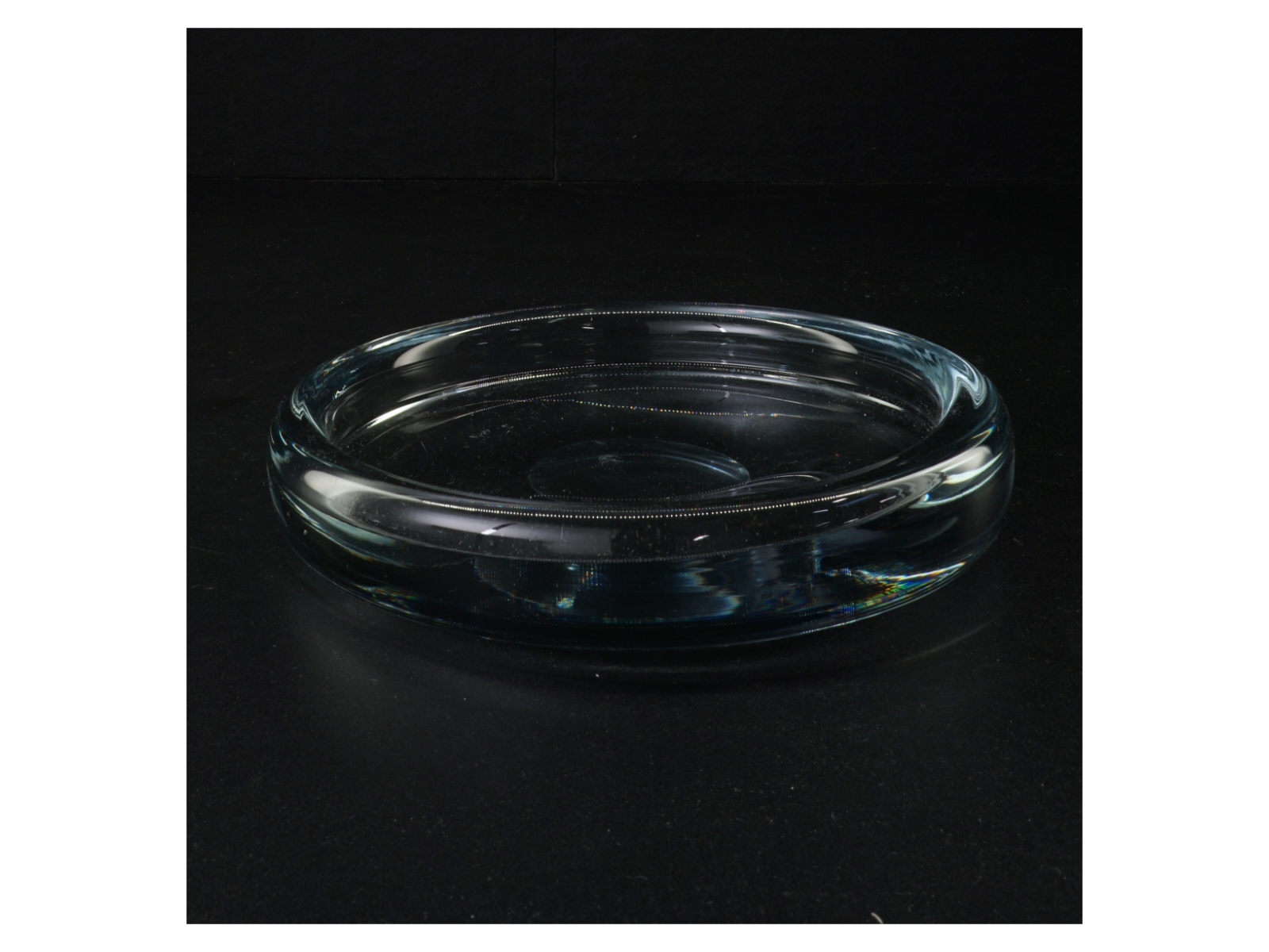 Holmegaard glas skål (str. 20 x 3 cm)