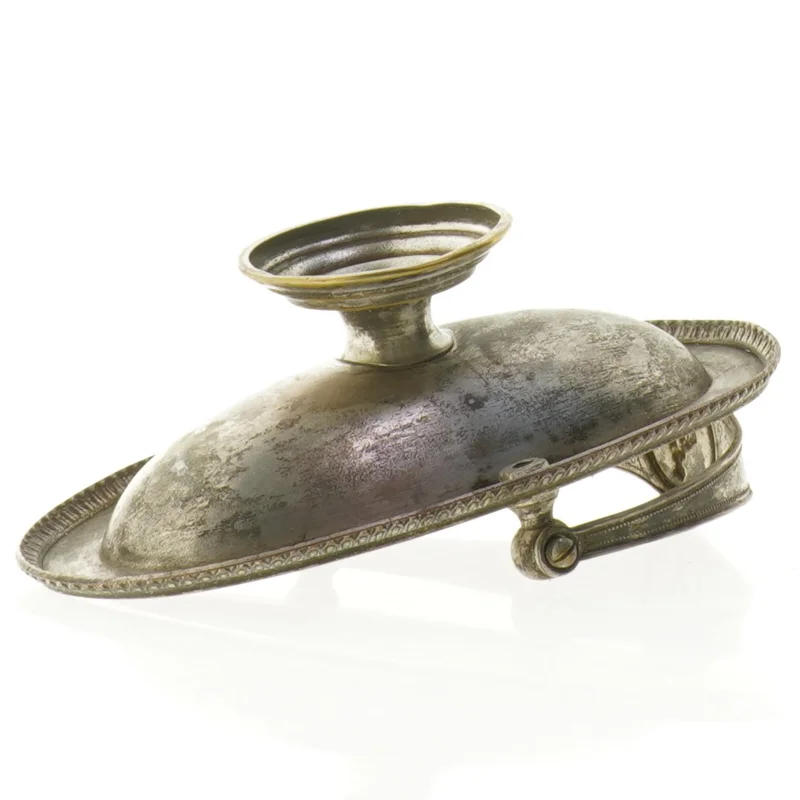 Antik sølvfarvet figur (str. 19 x 11 x 7 cm)