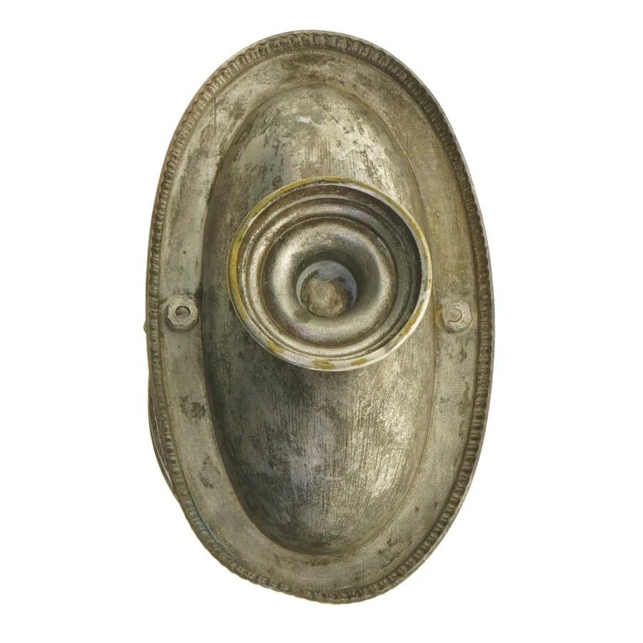 Antik sølvfarvet figur (str. 19 x 11 x 7 cm)