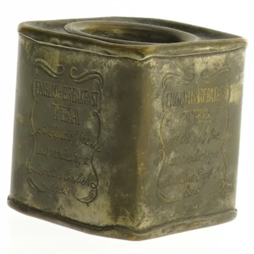 Antik teæske med låg (str. 8 x 7 cm)