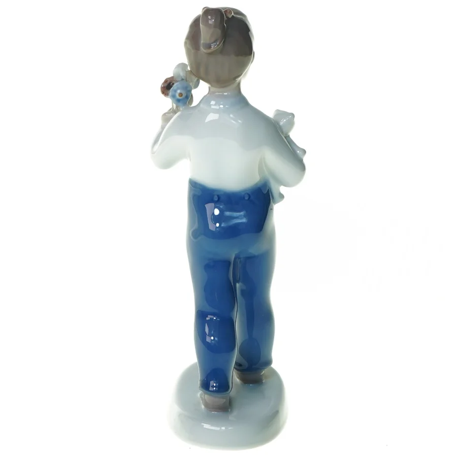 PIGE MED BAMSE, BING & GRØNDAHL NR. 2398 fra Bing Og Grøndahl (str. 16 x 8 x 5 cm)