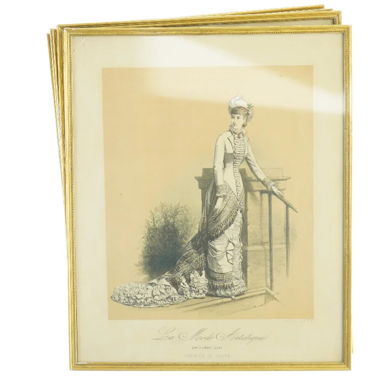 Vintage modeillustrationer (str. 35 x 28 cm)