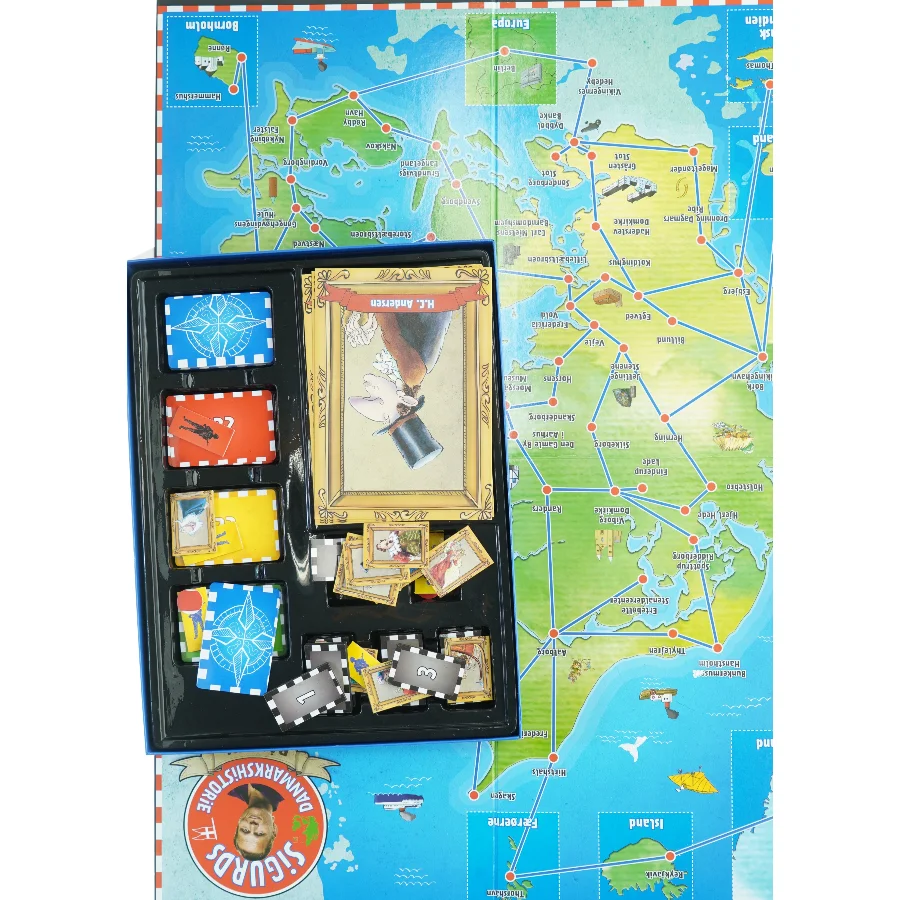 Brætspil - Sigurds Danmarkshistorie fra Politikkens Forlag (str. 42 x 32 cm)