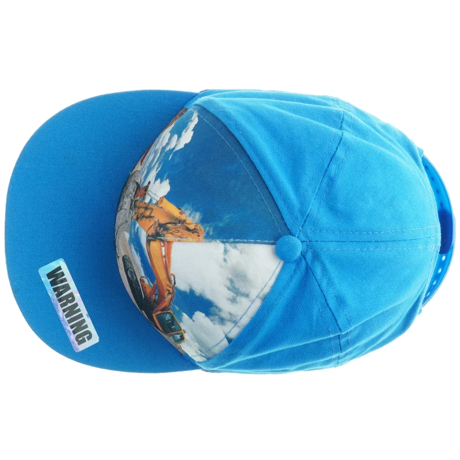 Snapback-kasket med gravemaskineprint (str. Diameter, 19 cm)