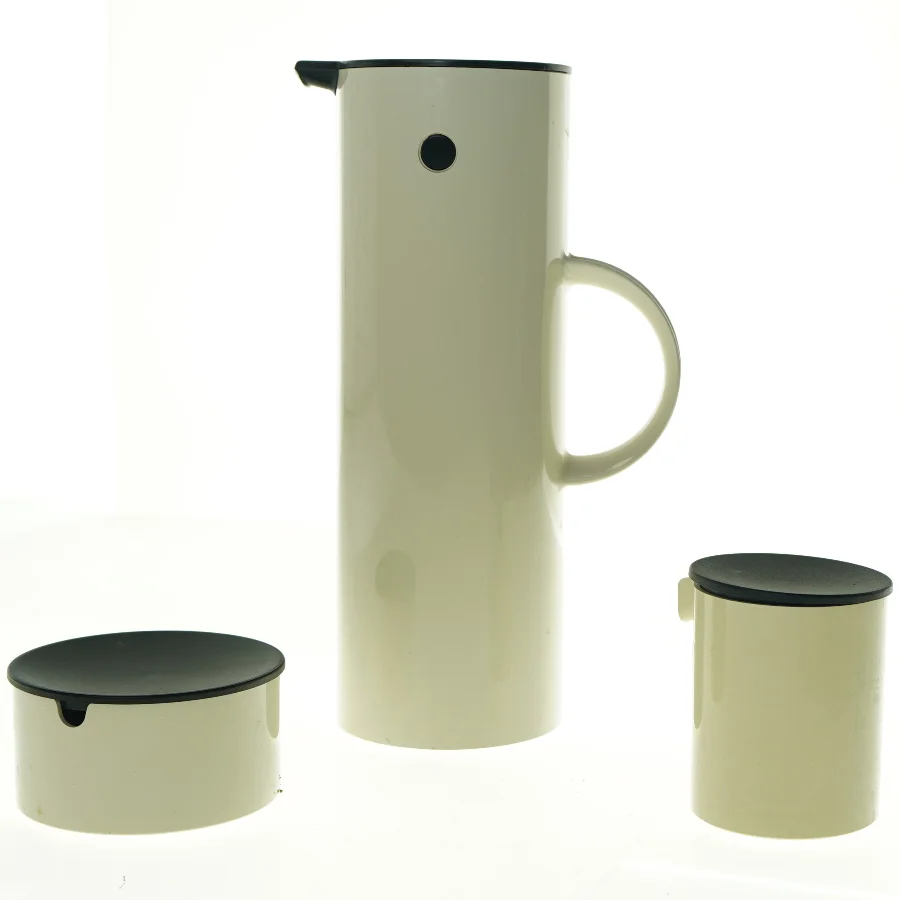 Termokande med sukker og flødesæt fra Stelton (str. 30 x 10 cm og 10 x 7 cm og 6 x 10 cm)