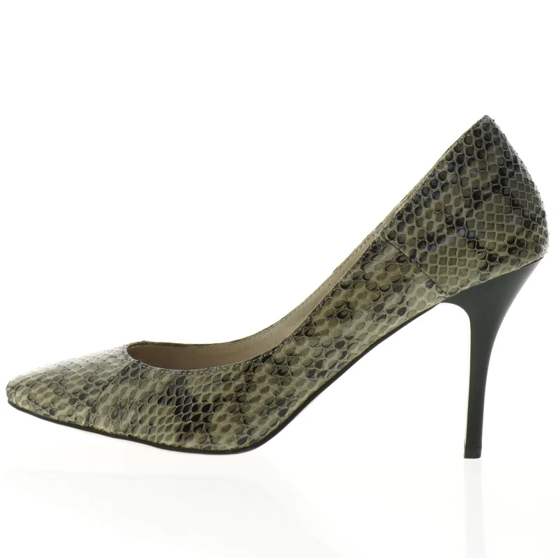 Slangeskindsimitation stiletter fra Stylesnob (str. 38)