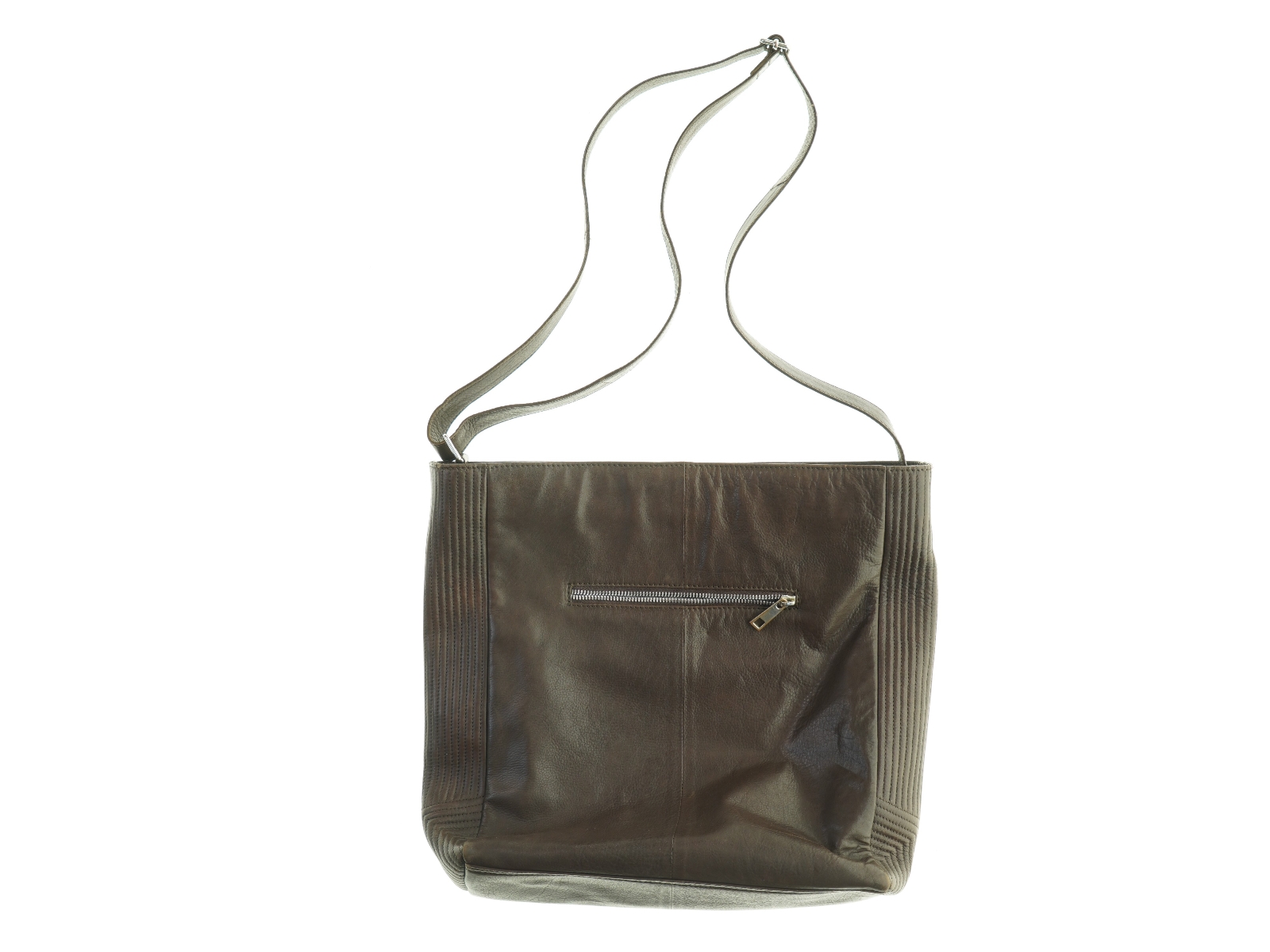 Mørkebrun shopper fra Re Designed (str. Niogtredve x 35 x 10 cm)