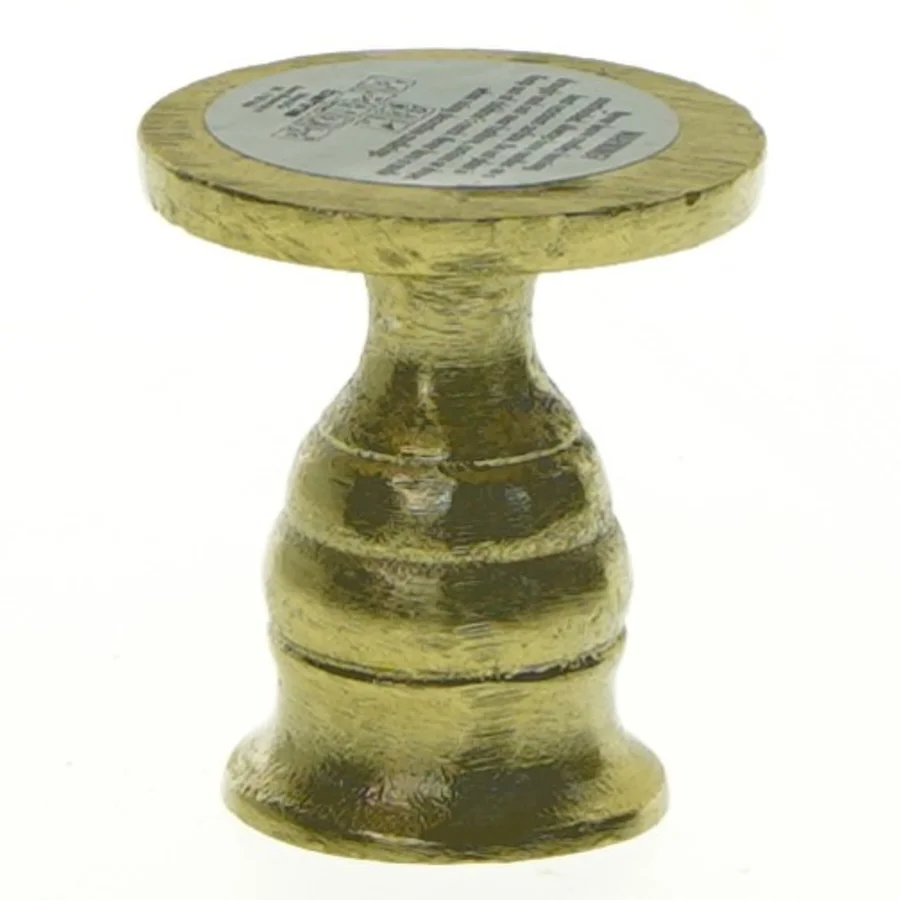 Messingstage til lys fra Bahne (str. 5,5 x 5 cm)