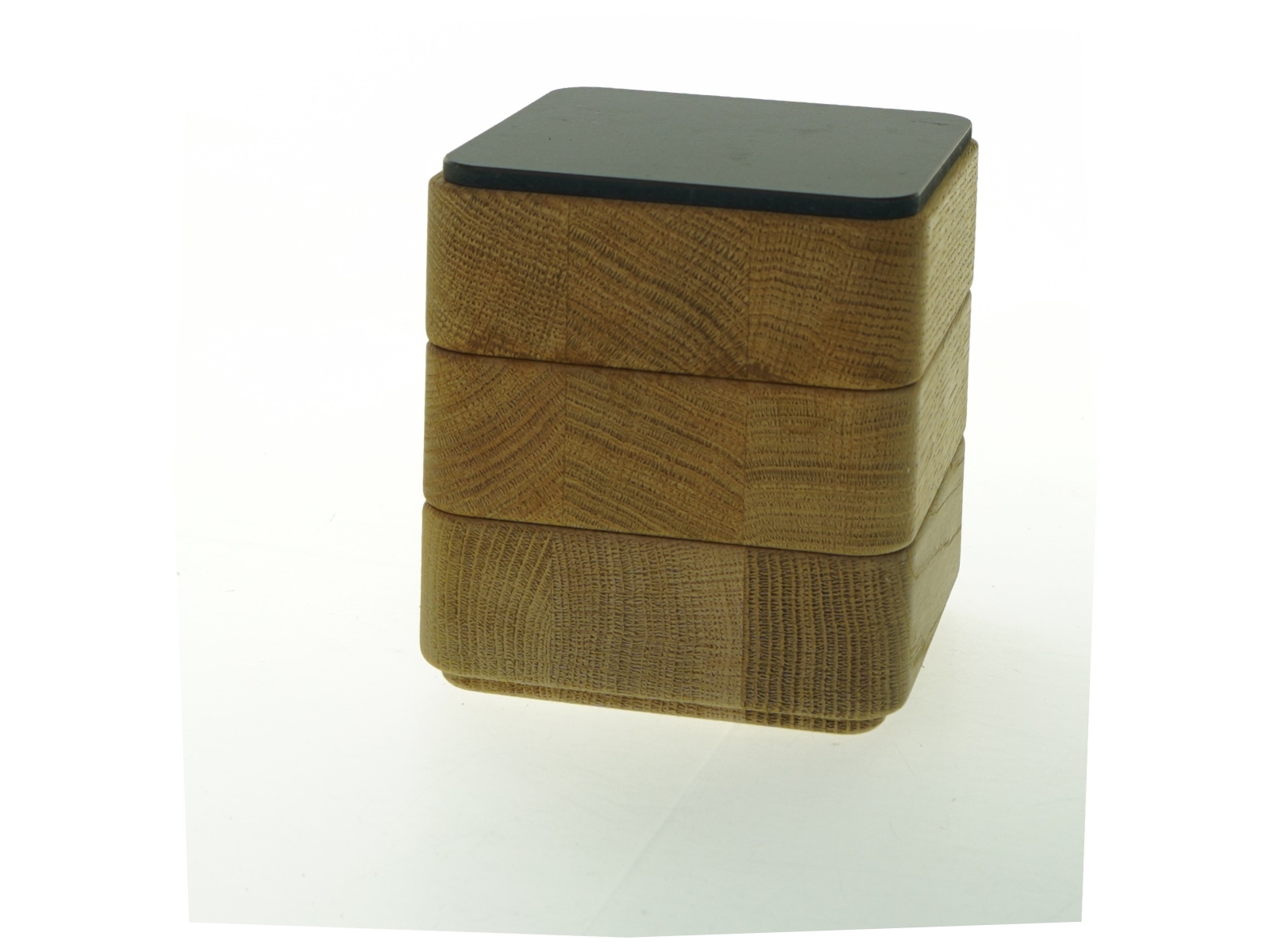 Træ opbevaringsboks med låg (str. 11x11x13 cm)