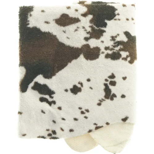 Brun og hvidt tæppe 110x68 cm (str. 110x68 cm)