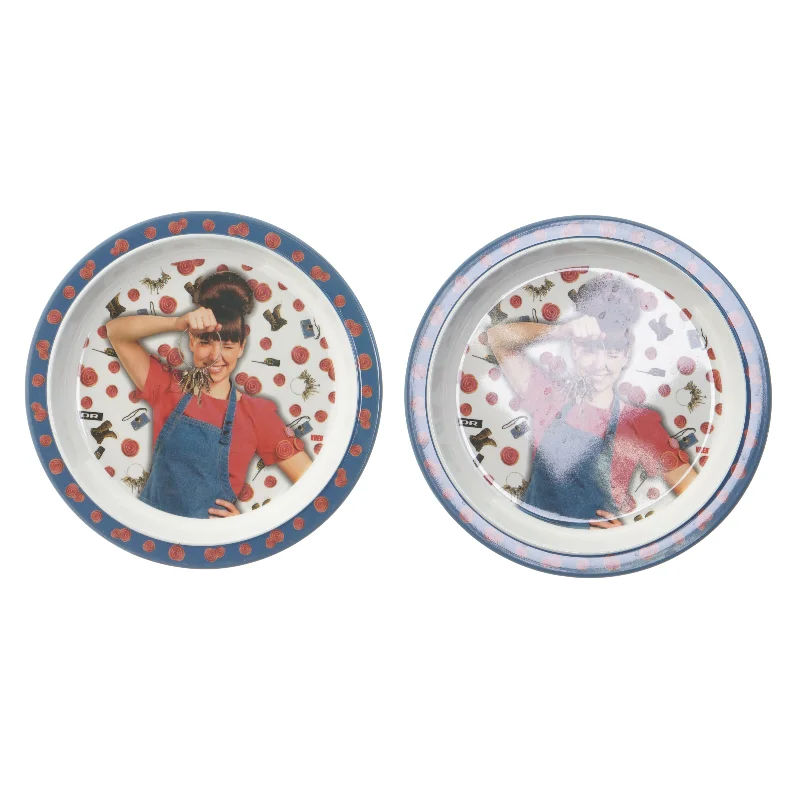 Tallerkener med motiv fra DR (str. 2 stk Ø 21,5 cm)