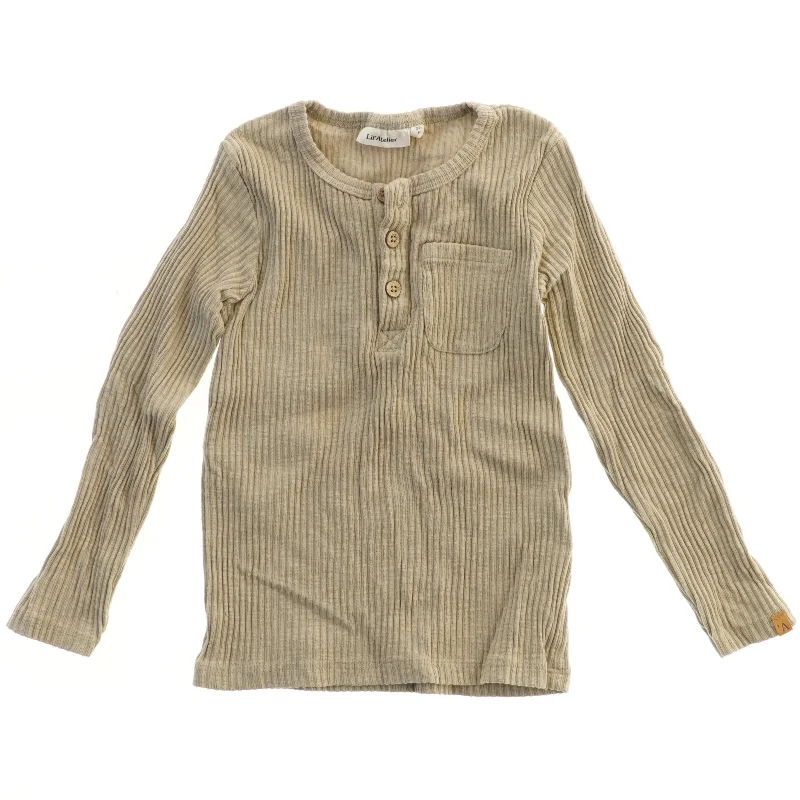 Langærmet stribet bluse fra Lil atelier (str. 98)