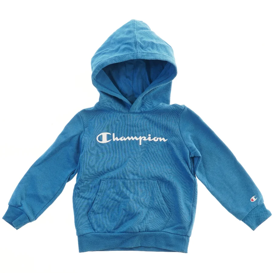 Blå hættetrøje fra Champion (str. 98)