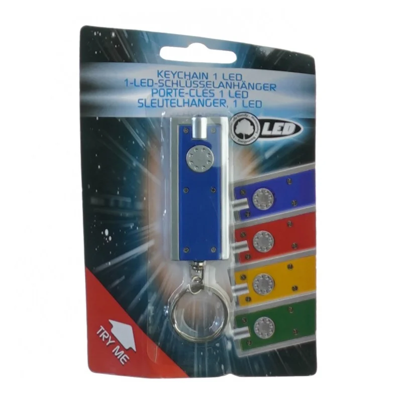 Nøglering med lygte (str. 15 x 10 cm)