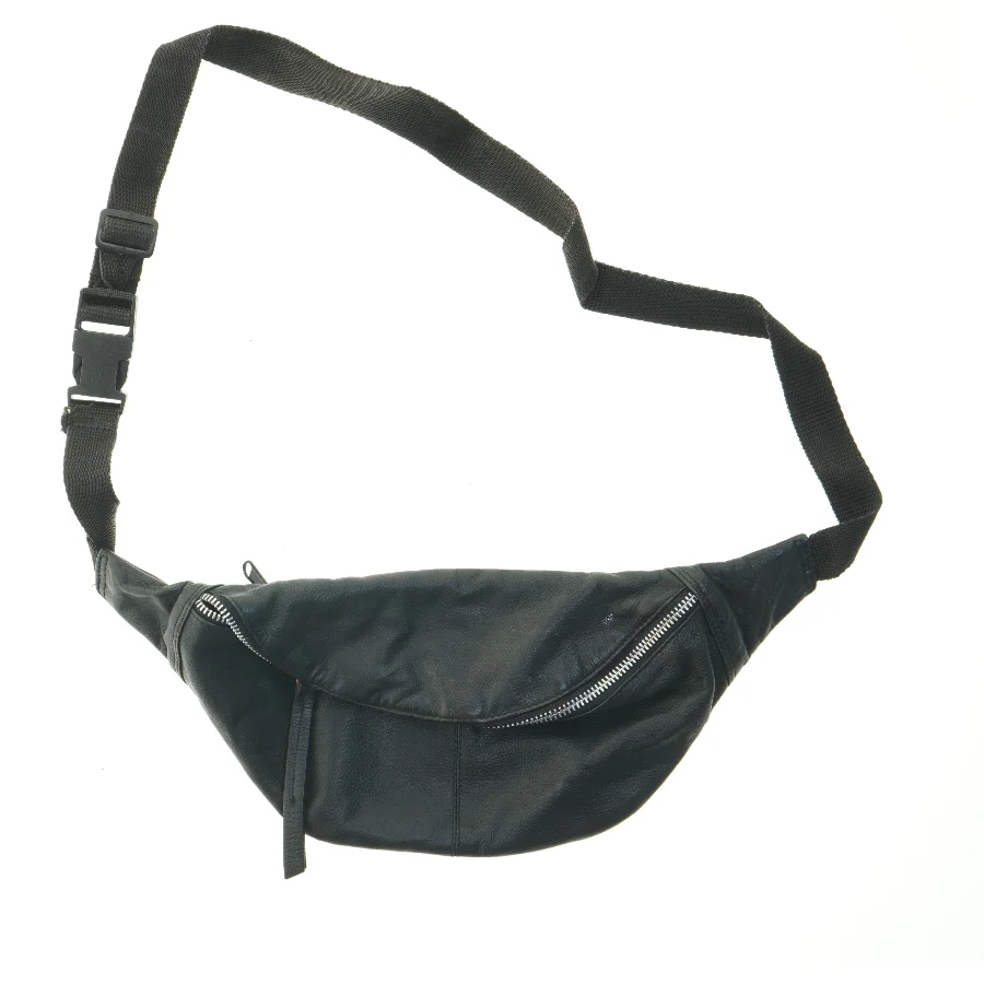 Sort bæltetaske (str. 38x15 cm)