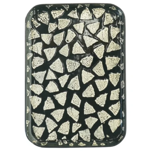 Lakbakke med krakeleret mønster (str. 30x21 cm)