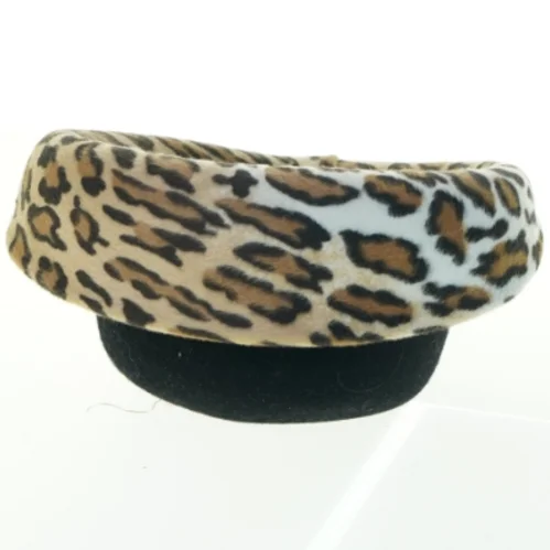 Hat med leopardprintet bånd(str. 21x24x13 cm)