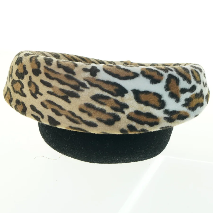Hat med leopardprintet bånd(str. 21x24x13 cm)