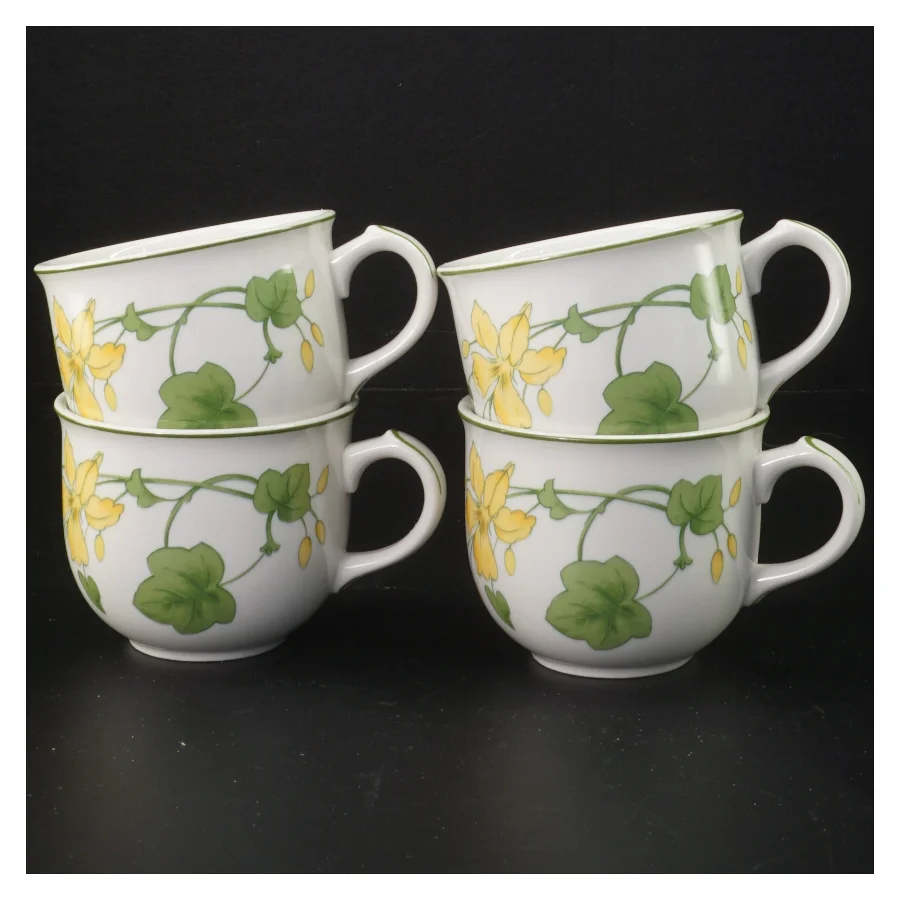 Krus med blomstermotiv, 4 styk fra Villeroy & Boch (str. Ø. 8,5 cm. 4 styk)