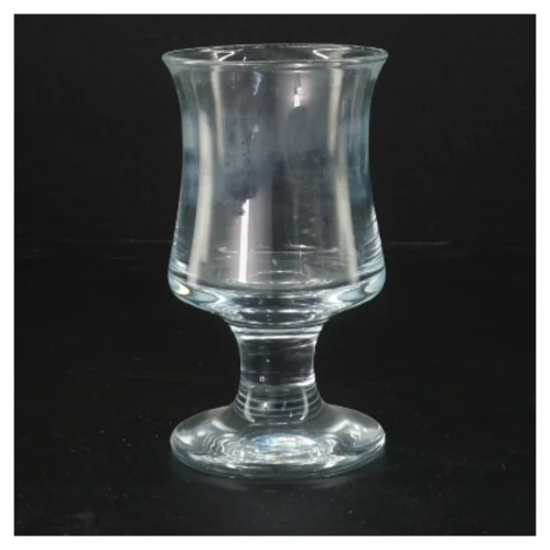 Glas vase på fod (str. 14 cm)