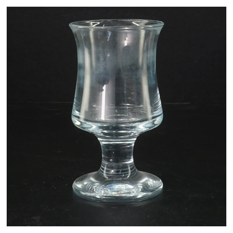 Glas vase på fod (str. 14 cm)