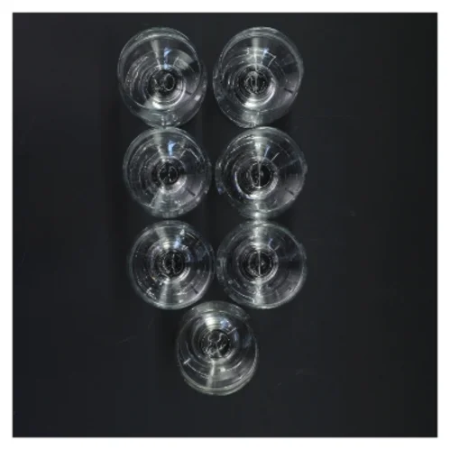 Sæt af 7 glas (str. H 11,5 cm, ø. 6 cm)