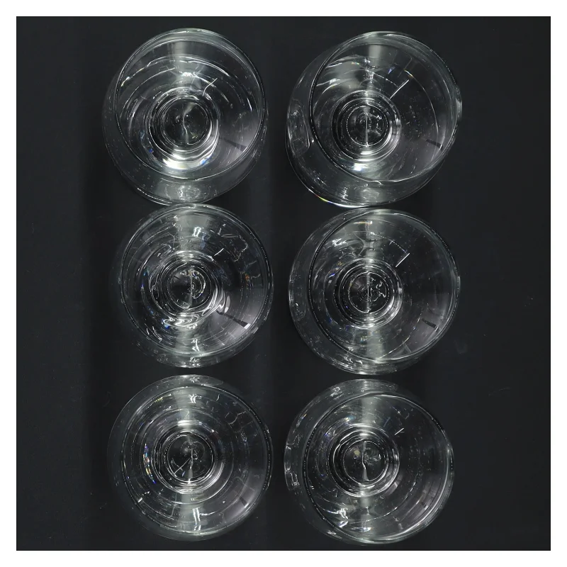 Sæt med seks klare glas (str. H. 9 cm, ø 4,5 cm)
