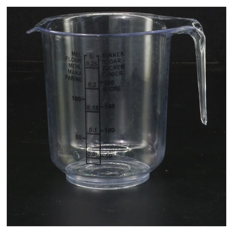 Plastik målebæger 0,25 l (str. 0,25 l)