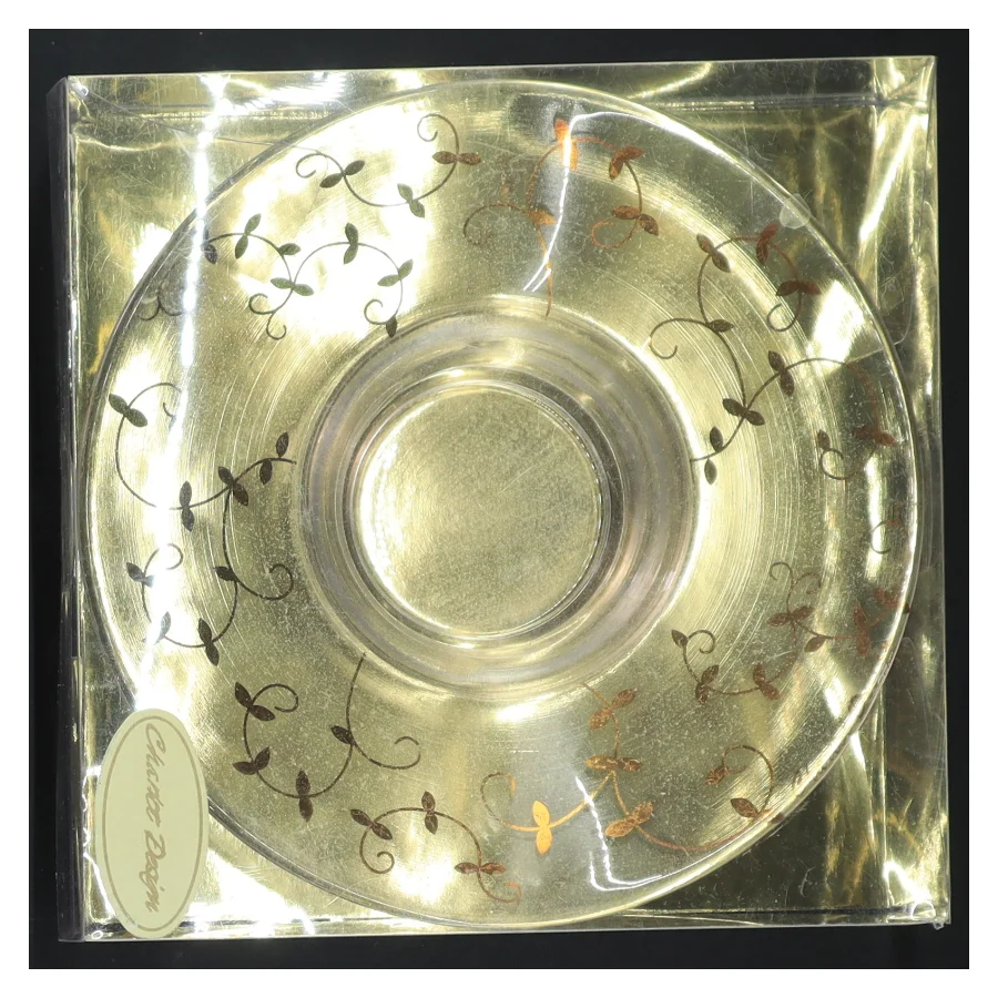 Glas fyrfadslysestage med dekorative mønstre fra Charlot Design (str. Ø 15 cm)