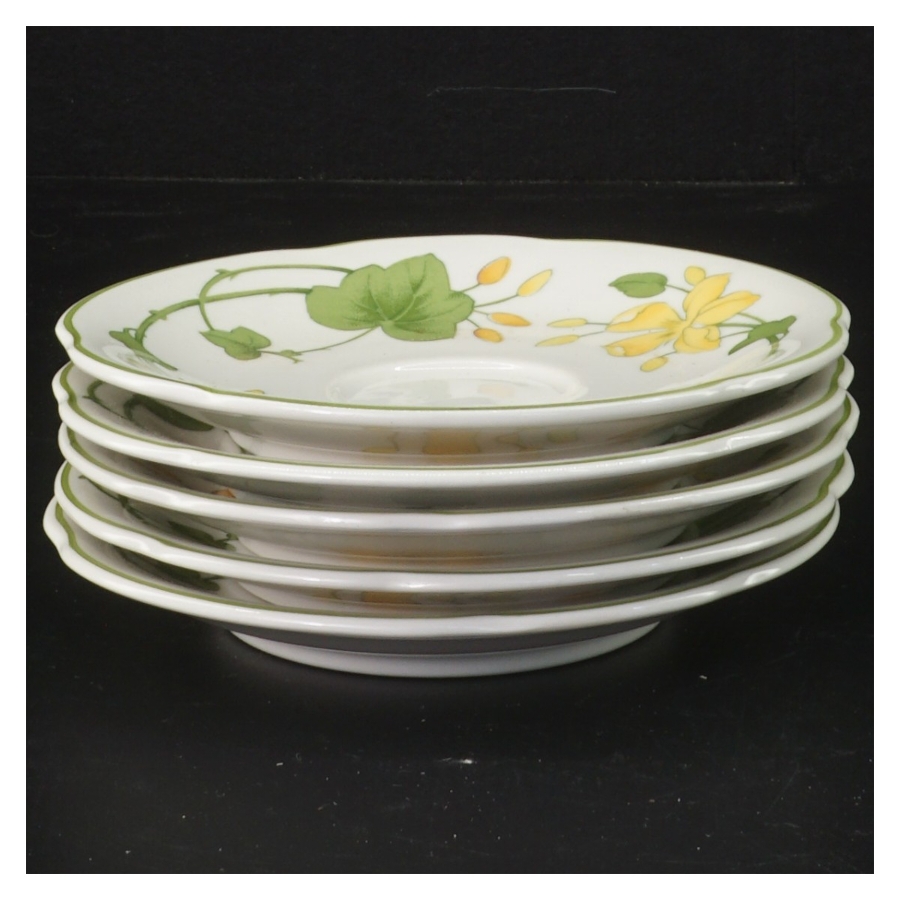 Porcelænsunderkopper fra Villeroy & Boch (str. Ø. 13,5 cm. 5 styk)