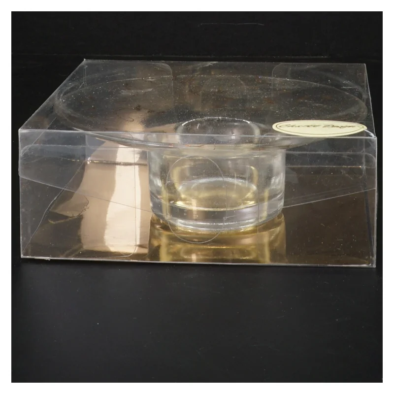 Glaslysestage med dekorative motiver fra Charlot Design (str. Ø 15 cm)