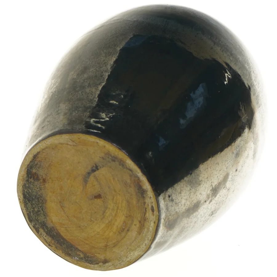 Antik lerdunk med hank (str. 24 cm)