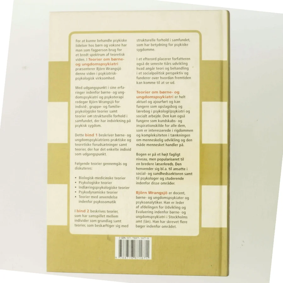 Teorier om børne- og ungdomspsykiatri. Bind 1 af Björn Wrangsjö (Bog)