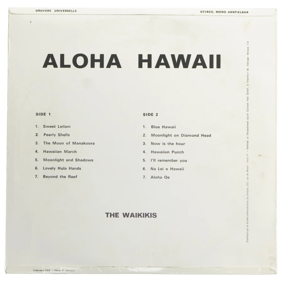 Aloha Hawaii LP af The Waikikis