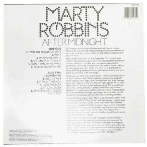 Marty Robbins - After Midnight LP fra Hallmark