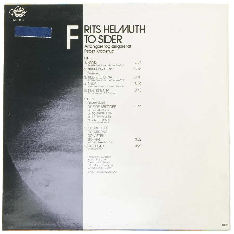 Frits Helmuth - To Sider LP fra Harlekin