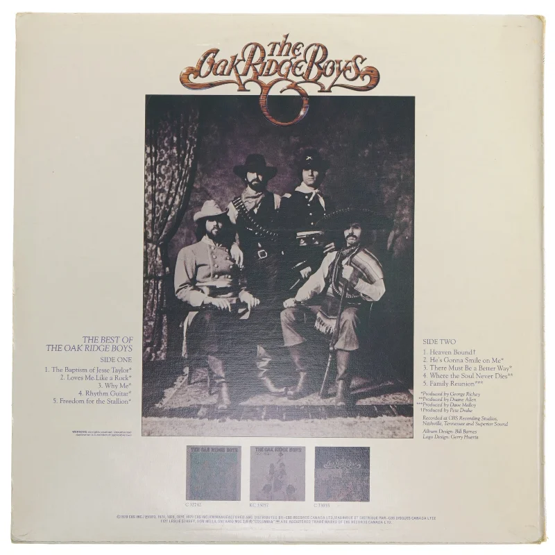 The Best of The Oak Ridge Boys vinyl LP fra Columbia Records