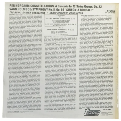 Symfoni nr. 8 'Sinfonia Boreale' turnabout LP fra Turnabout