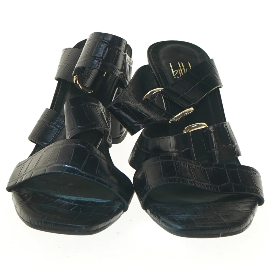 Sort hælsandal med krokodillemønster fra Billi Bi (str. 38 )