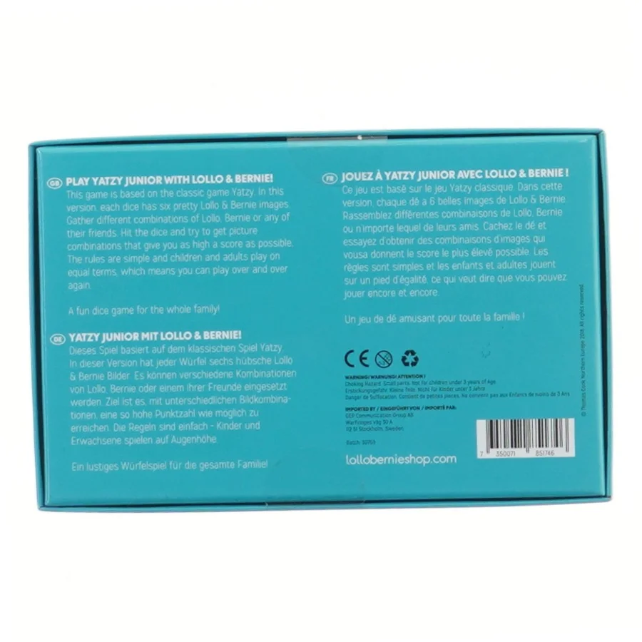 Yatzy Junior med Lollo & Bernie (str. 17,5x11,5 cm)
