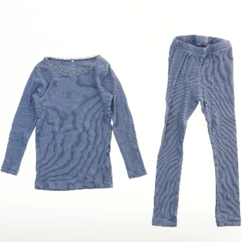 Blåt Name It undertøjssæt med bluse og leggings fra Name It (str. 104)