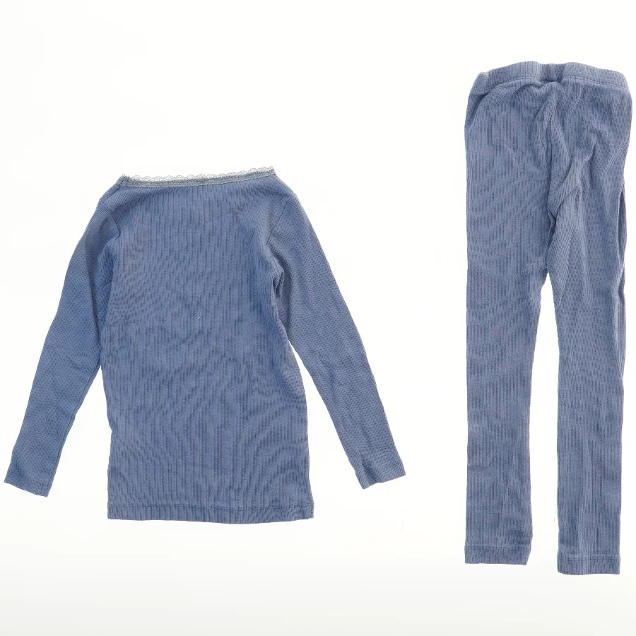 Blåt Name It undertøjssæt med bluse og leggings fra Name It (str. 104)