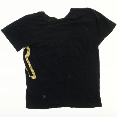 Sort T-shirt med stort guldfarvet STAR-print fra Royal Rebels (str. 134)