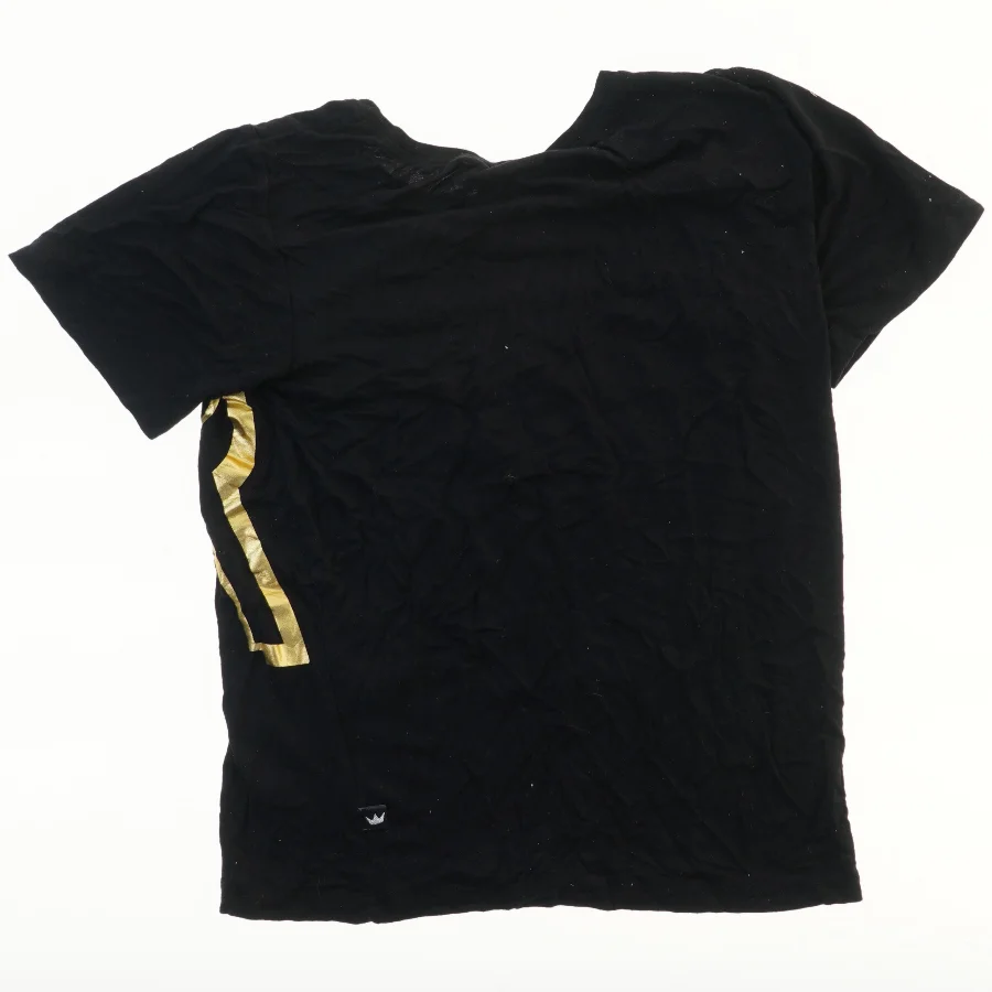 Sort T-shirt med stort guldfarvet STAR-print fra Royal Rebels (str. 134)