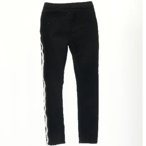 Lange sorte bukser med glitter striber fra H&M (str. 134)